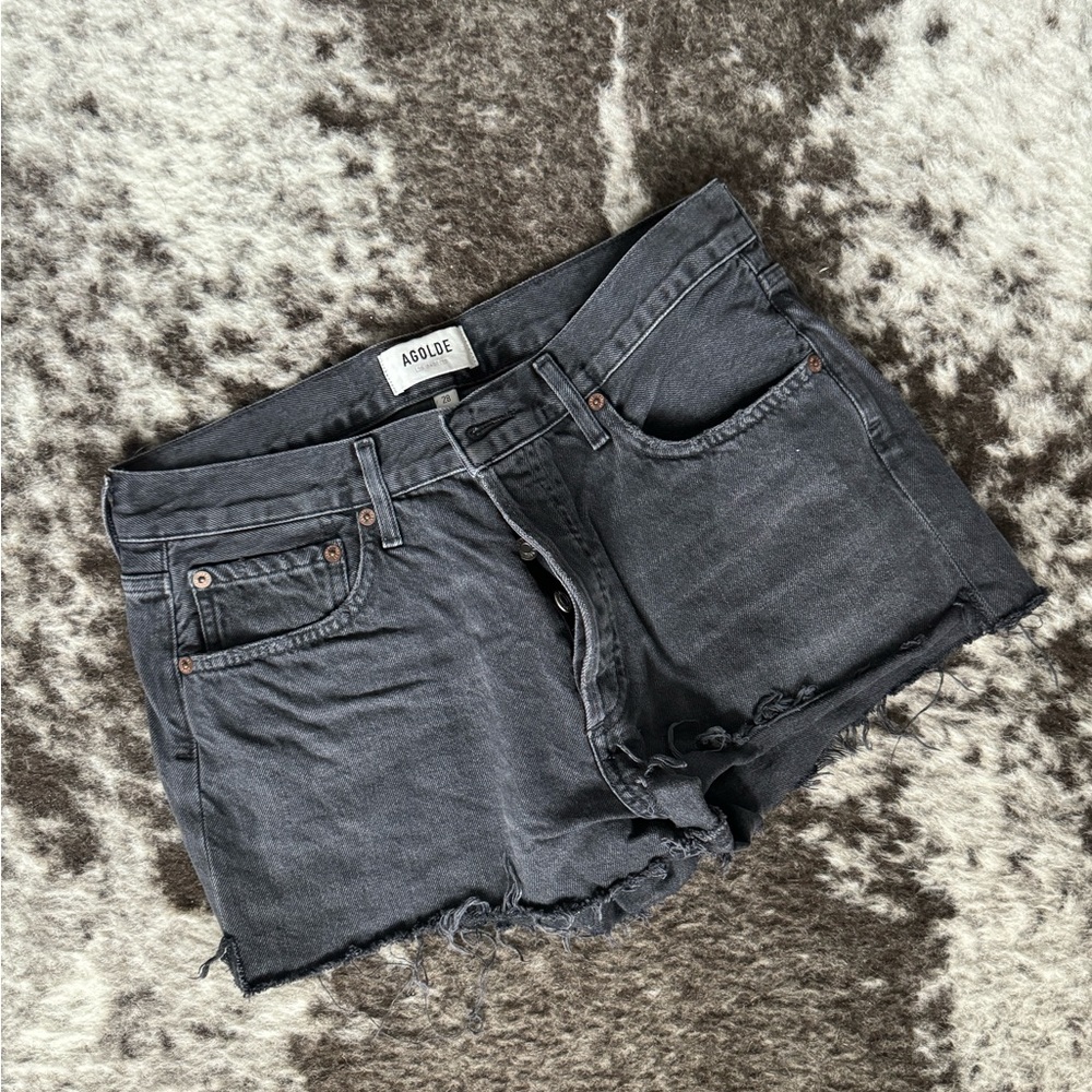 A Golde black jean shorts - size 28
